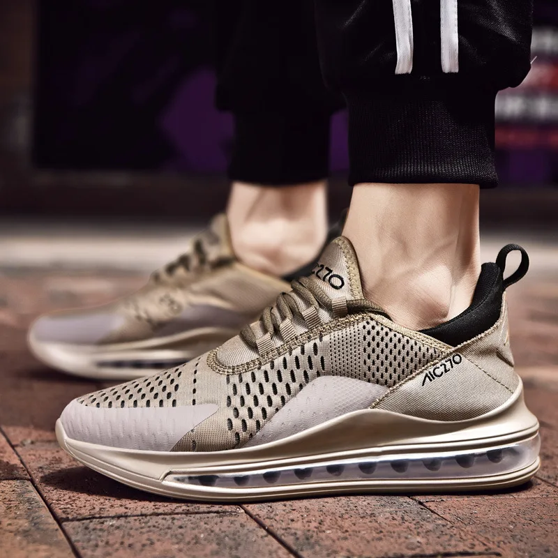 Mens Sneakers Casual Shoes 2020 Mesh Air Cushion Sports For Male Black Off White Men Footwear Trainers 46 47 | Обувь