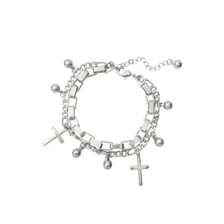 Винтажные модные браслеты с подвесками в стиле хип-хоп украшения для пар Двойные