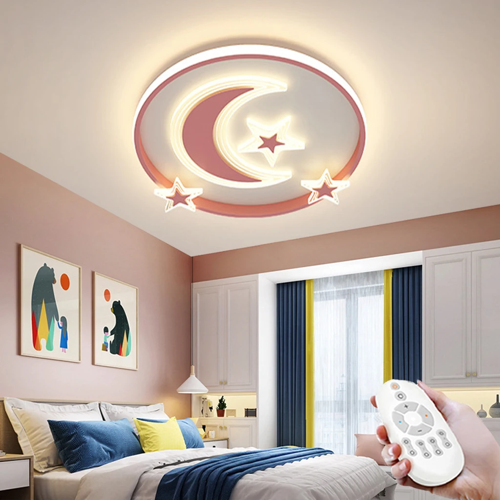 

LED Ceiling Lamp Modern Dimmable Chandelier Bedroom Living Room Decoration Light with Remote Control Acrylic Indoor Lighting