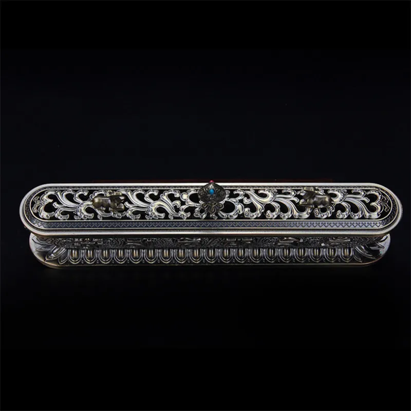 Медная тибетская курильница для благовоний античная Ручная работа держатель