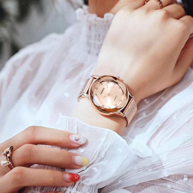 ABORNI роскошные женские часы магнитные звездное небо кварцевые наручные Модные