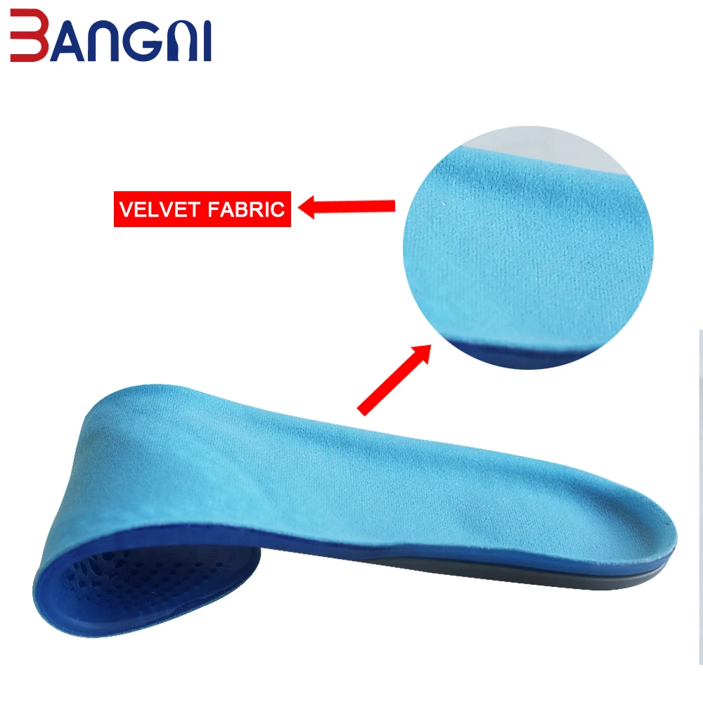 BANGNI GEL Work Silicone Insoles Arch support Shoe Pads Soft Elastic PU Plantar Fasciitis Walk Inserts for Feet Pain Men Women