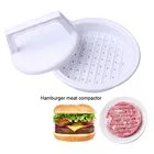 1 комплект круглый Форма гамбургер Пресс Еда-Класс Пластик гамбургер мяса говядины гриль гамбургер Пресс Пэтти чайник Форма для кухни инструмент