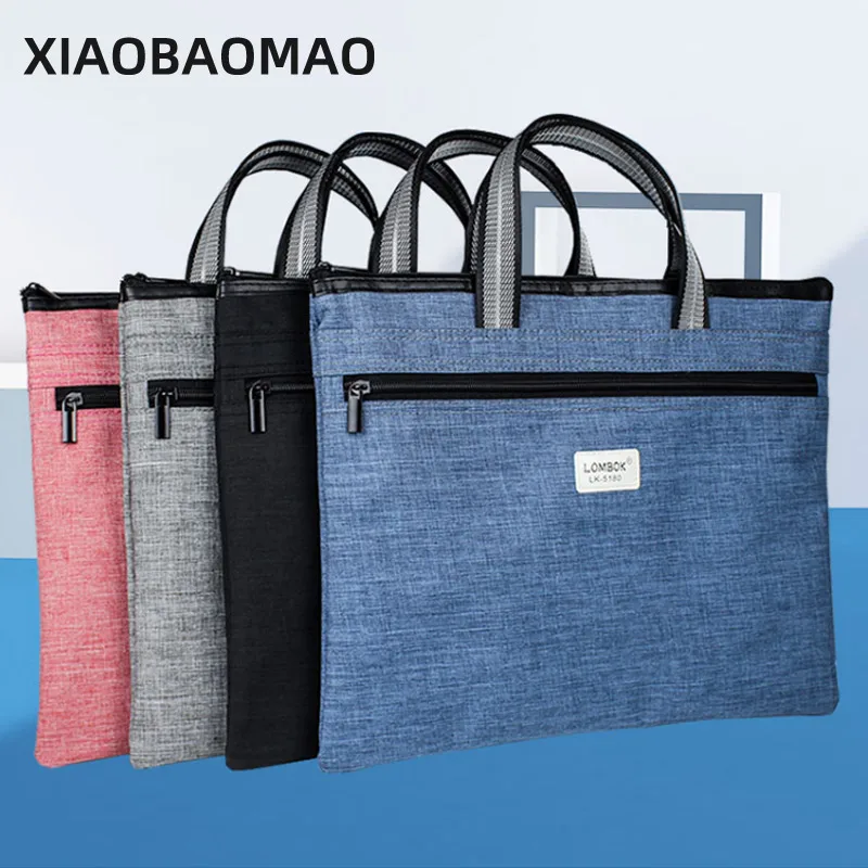 

A4 Document Organizer Folder Solid Color Business Holder Case for Ipad Bag Office Filing Briefcase Storage Stationery