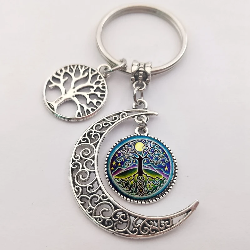 Брелок Древо жизни для ключей сделай сам стеклянная подвеска с изображением фото