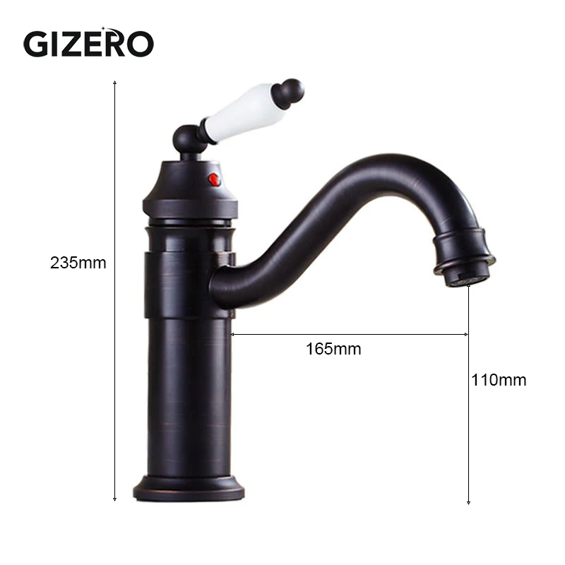 Оптовая и розничная продажа черный керамический смеситель для ванной комнаты 360