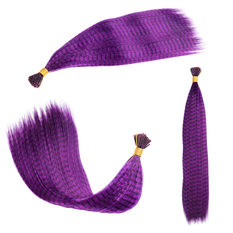 10 шт./лот красочные очаровательные удлинители волос с перьями гризли длинные