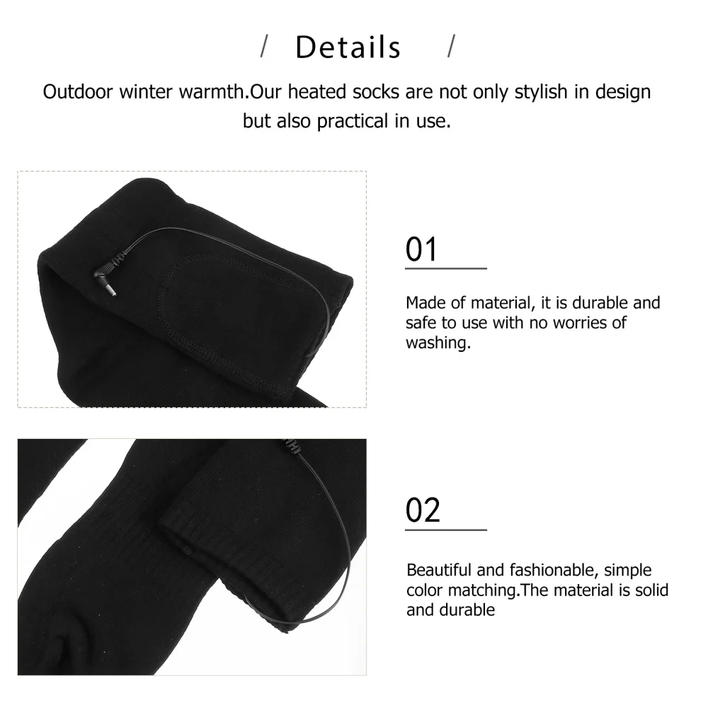 

1 set of Electric Socks Heated Sock Winter Warm Socks Charging Stockings