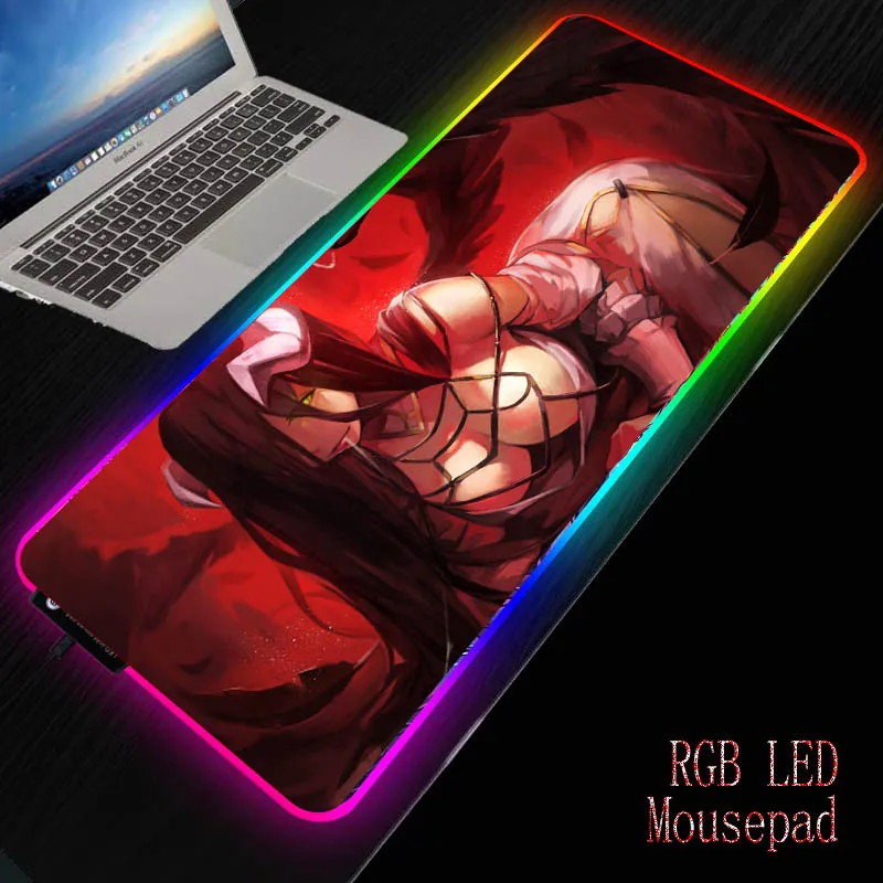 MRGBEST персонаж аниме Overlord светодиодный игровой Мышь Pad RGB большой геймер pad USB