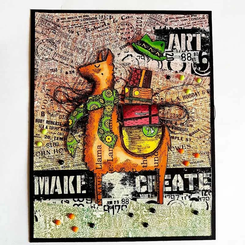 Штамп с ламой для скрапбукинга прозрачный силиконовый штамп изображением