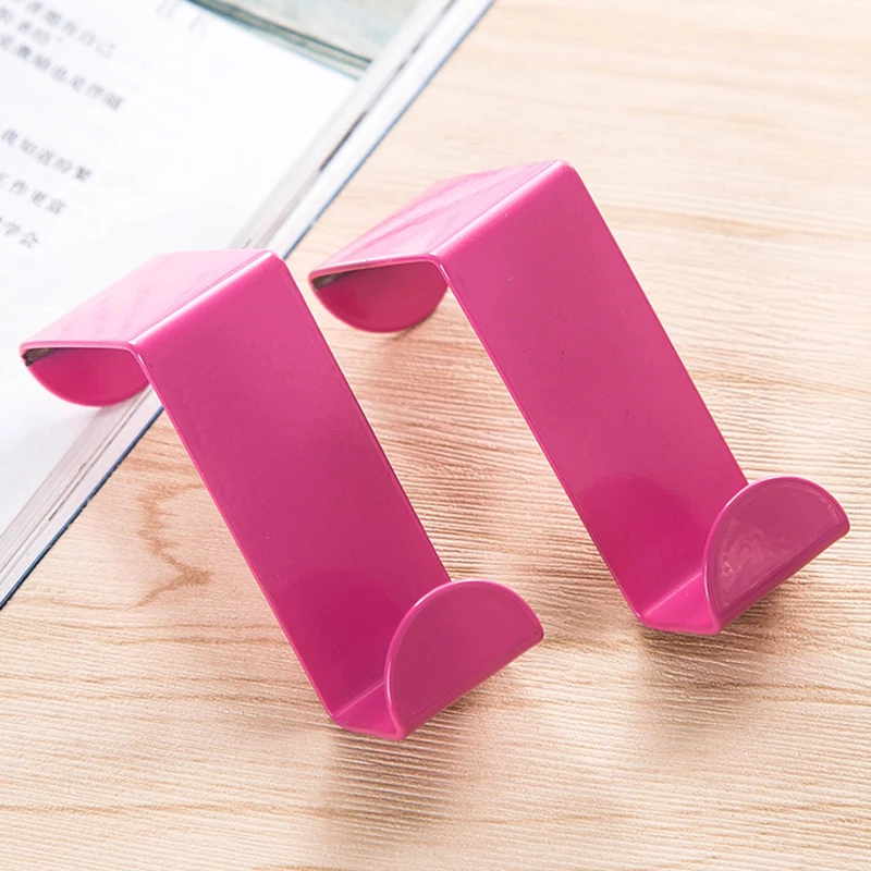 

2 Pcs Home Kitchen Door Stainless Steel HooksSelf Holder Hanger Hang Coat Hooks Home Kitchen Wall Door Holder Hook