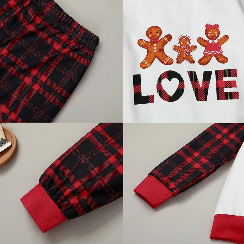 

2Pcs Girls Autumn Clothes Set Children Letter Print Long-sleeved Tops Plaid Trousers Pants Outfits