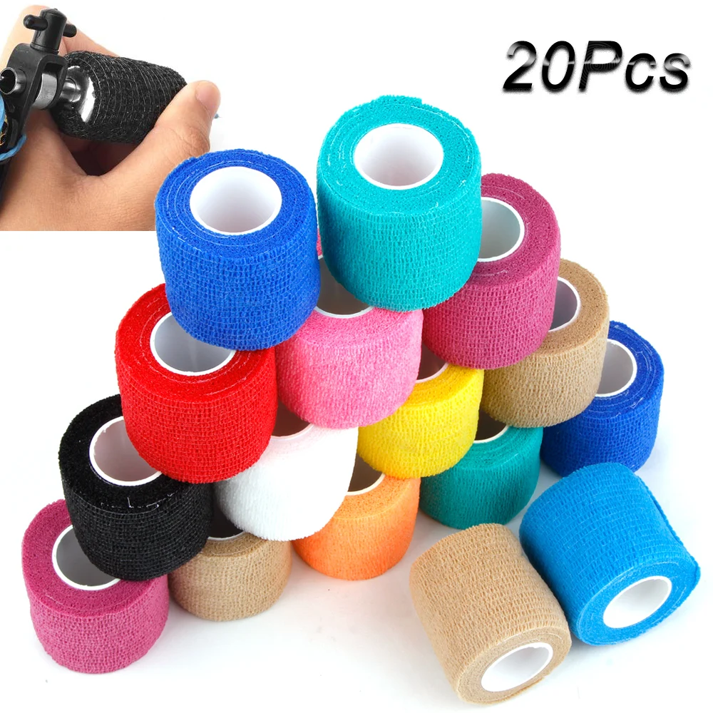 

2/6/10/20 шт., самоклеящиеся ленты для тату-бандаж