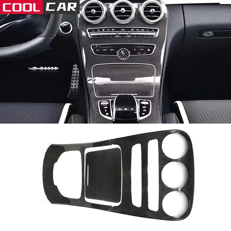 

Декоративная панель центральной консоли из углеродного волокна для Mercedes Benz C Class W205 GLC X253, цветная наклейка