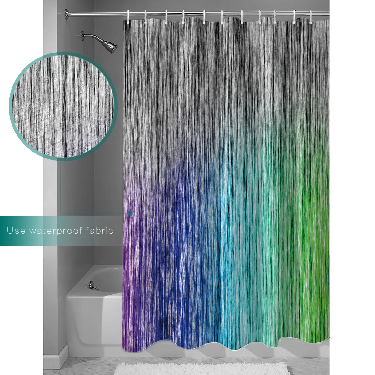 Abstract Color Field Shower Curtain Set Bathroom Decor | Дом и сад