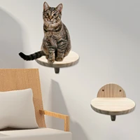 roped cat climbing frame wood cat wall mounted shelf wooden pet perch step bed scratching post jumping pet furniture