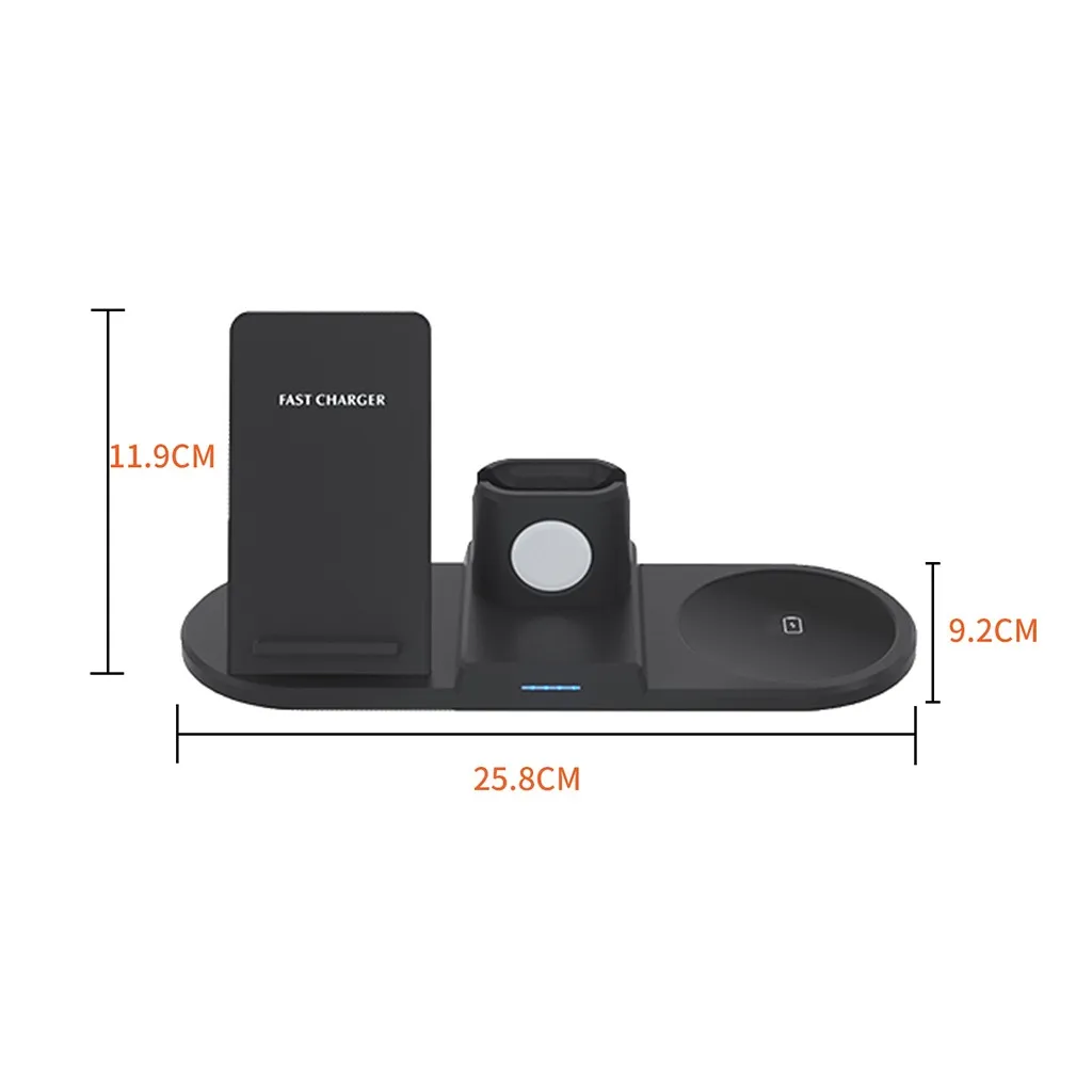 

Multifunction 4 in 1 Wireless Charger Qi Wireless Charging Stand Dock Station for iPhone 12 /11 Pro/11 Pro Max/XS/Max/XR/X/8