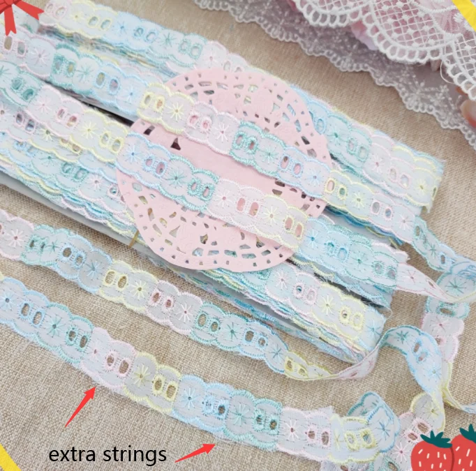 Кружева ленты-сетки хлопковые вышитые материалы ручной работы для поделок 2 см 5