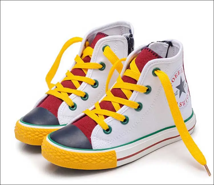 Children Shoes For Girl Baby Sneakers Patchwork Spring 2019 Fashion High Top Canvas Toddler Boy Shoe Kids Classic | Детская одежда и