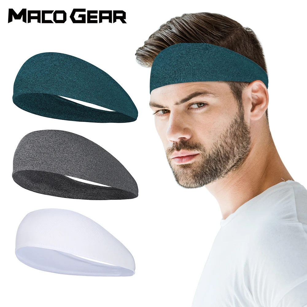 

Elastic Sweatband Bandage Yoga Gym Running Headband Fitness Squash Basketball Tennis Skiing Hair Head Girls Men Sport Goods