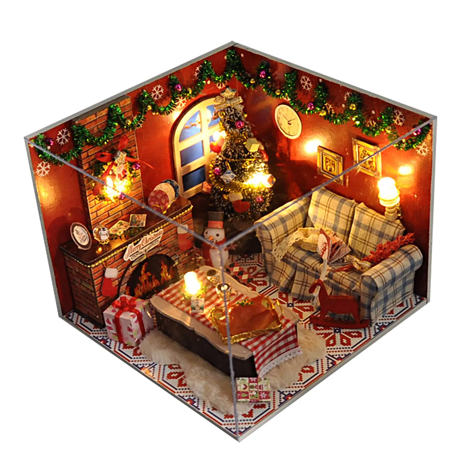 

Christmas Creative Assembly Diy Handmade House Model Gift Simulation Lovely Cartoon Educational Toys Birthday Present Toy