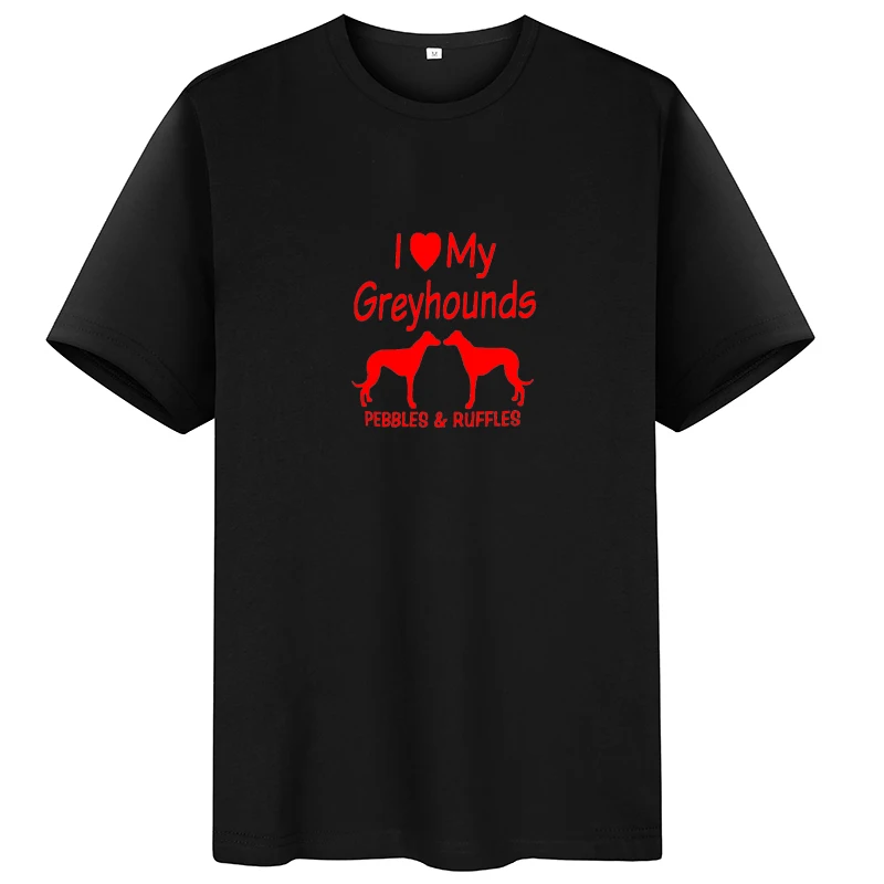 Srivb I Love My Greyhounds мультяшная Футболка женская Tumblr черно белая хипстерская футболка