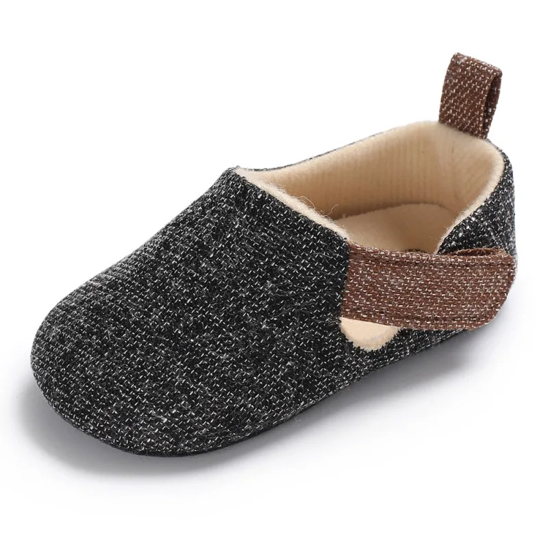 Модная обувь Bobys Sapatos темно-синего и серого цвета для маленьких мальчиков Милая