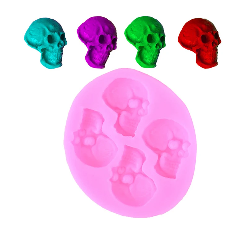 

1 PCS Halloween Skull Silicone Mold Chocolate Mousse Sugar DIY Baking Mold Cake Decor