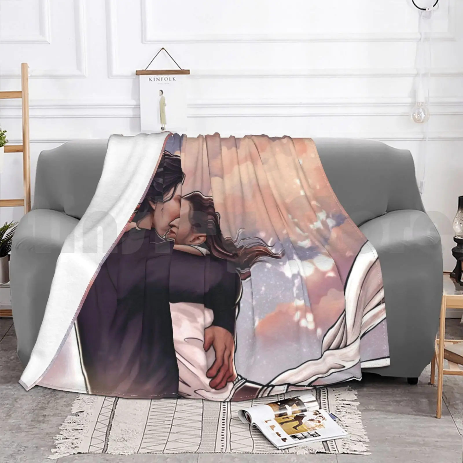 Одеяло Reylo до конца времени для дивана кровати путешествий Art Sunset Otp