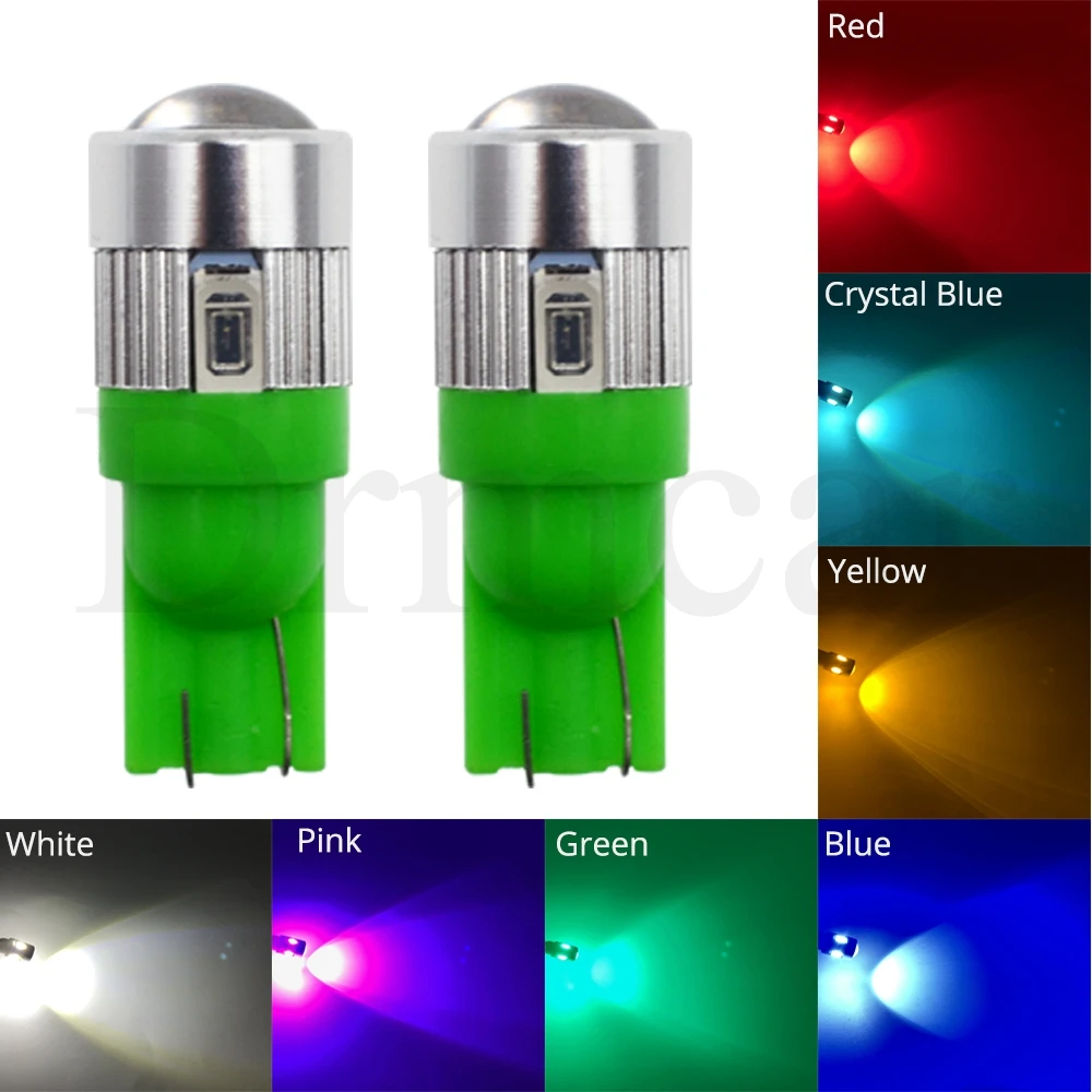 T10 W5w белый красные, синие зеленый 5630 6/10Led авто светодиодные 194 168 AC/DC 12v сигнал заднего хода светильник автомобильный светильник парковка хвост светильник s Клин лампы