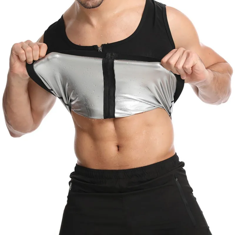 

Жилет на молнии для мужчин, сауна, корректор фигуры, Модные топы для фитнеса, тренажерного зала, Неопреновая майка, тренировочный костюм для ...