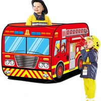 game house play tent fire truck police bus foldable pop up toy playhouse children toy tent ice cream firefighting model house