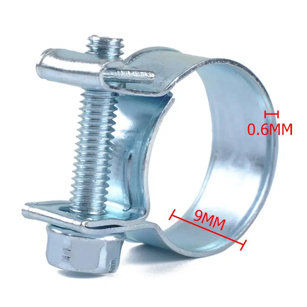 10 шт. Нержавеющая сталь мини Топливопровод шланг зажим 12 мм 18 опционально