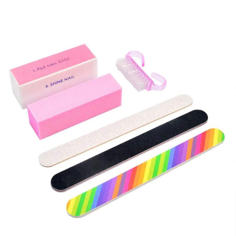 6 шт./компл. новый дизайн ногтей файлы щеточная Очистительная буфера пыли пилка
