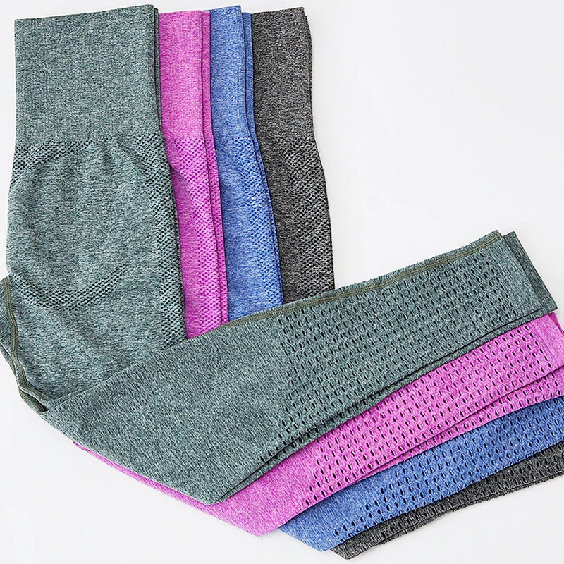 Женские спортивные леггинсы штаны для йоги с высокой талией тренажерного зала и