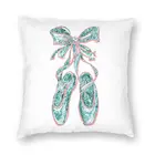 Балетная обувь для танцев, наволочка для дивана, гостиной, балерины, квадратная наволочка 40x40