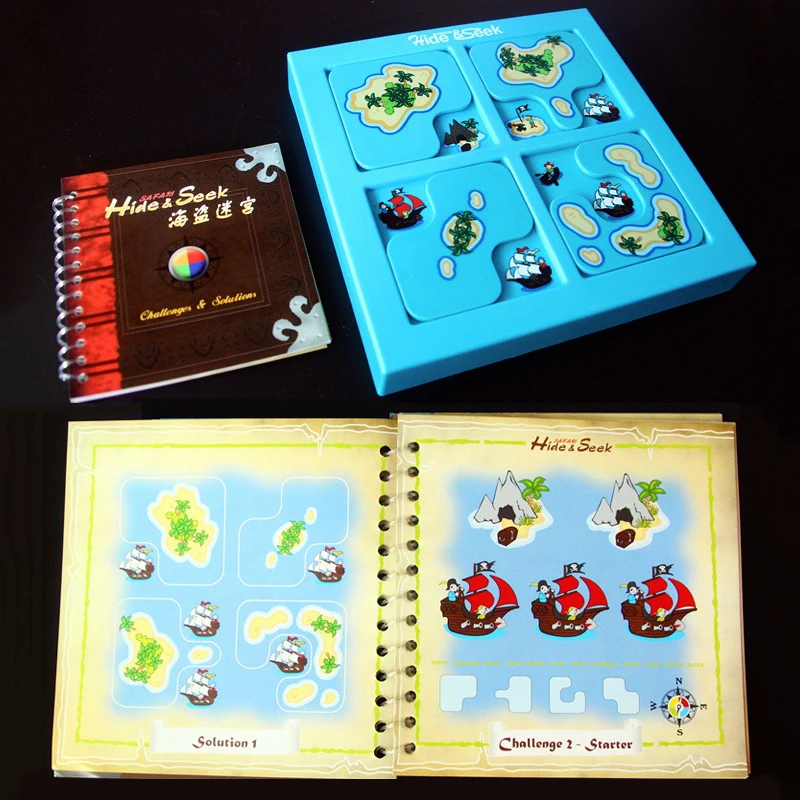 Настольные игры Pirates Hide & Seek IQ 48 вызовов с разрешением Умная книга Детская игра для