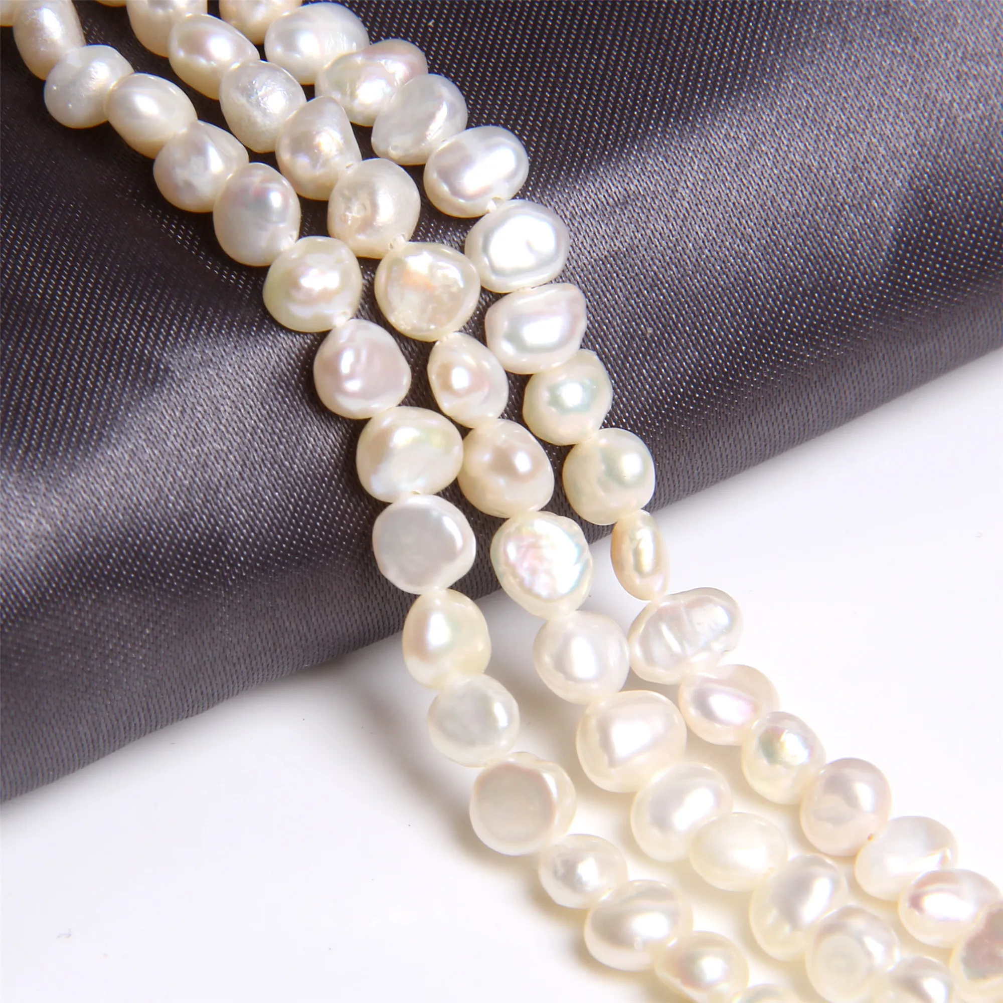 Небольшие натуральные жемчужины 4 мм белый пресноводный жемчуг бусины в стиле