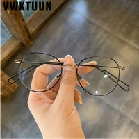 vwktuun anti blue light ray glasses round glasses frames mens optical thin alloy frame prescription glasses frames