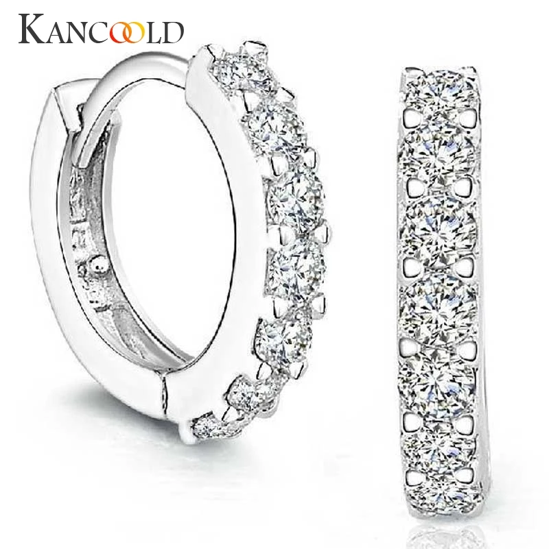 Серьги-гвоздики из стерлингового серебра с кристаллами роскошные серебряные