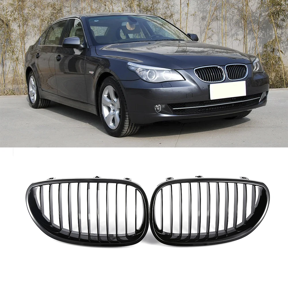 Спереди широкий почек решетка гриль Подходит для BMW E60 E61 520d 520i 523li 2004 2005 2006 2007 2008 2009