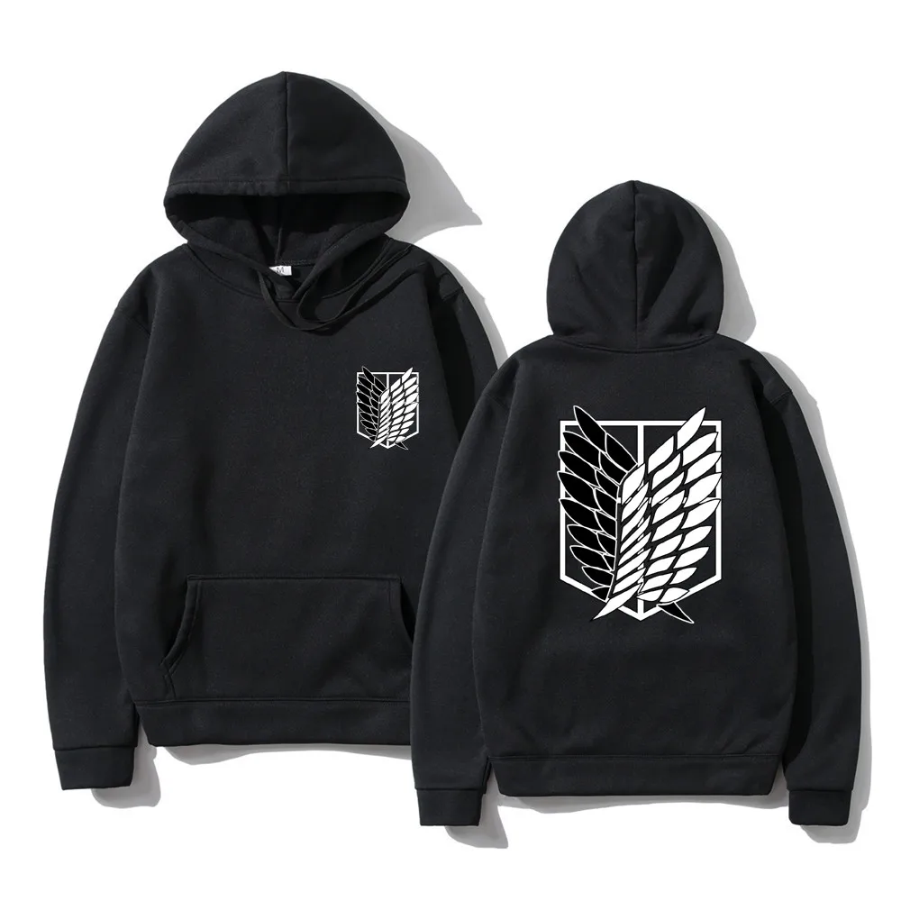 

Attack on Titan Men Hoodies Sweatshirts Japanese Anime Shingeki no kyojin Graphic Hoodies Men Pullover Hooded Sweatshirt Unisex