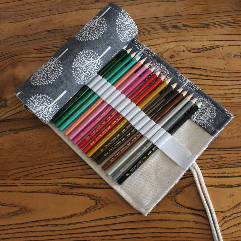 Каваи пенал милый школьный карандаш с рисунком дерева рулон для девочек и