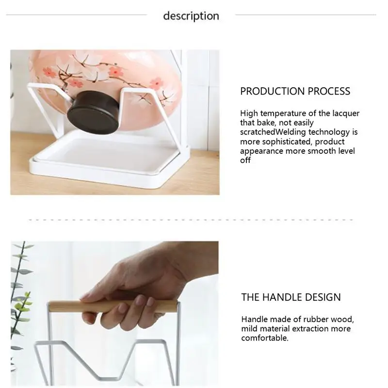 

Japanese Pot Covers Storage Rack Tools Multi-layer Pan Lid Holder Organizer Rustproof Iron Drain Rack Kitchen Accessories