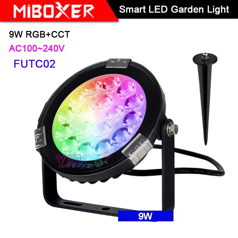 

Miboxer New FUTC02 9 Вт RGB + CCT умный светодиодный садовый светильник AC100 ~ 240 В IP65 Водонепроницаемый светодиодный фонарь для наружного освещения