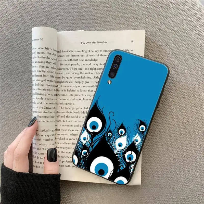 

urkish lucky Blue Evil Eye Abstract Phone Case For Samsung Galaxy note S 10 20 e plus A 50 71 31 40 51 30s j4 2018