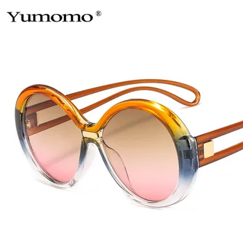 Fashion Oversized Round Sunglasses Women Vintage Colorful Oval Lens Eyewear Popular Men Sun Glasses Shades UV400 1