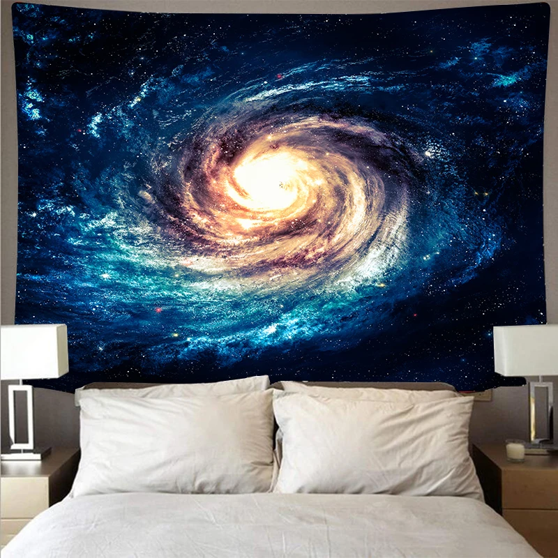 Великолепная космическая настенная ткань galaxy большой художественный гобелен