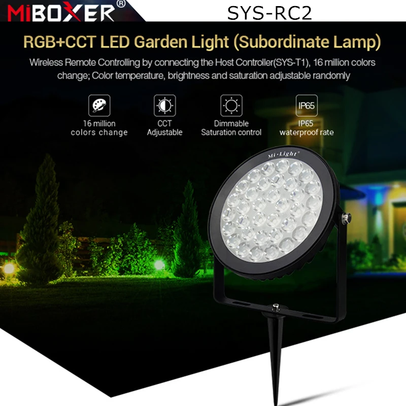 Светодиодный садовый светильник Miboxer SYS RC2 15 Вт RGB + CCT водонепроницаемая