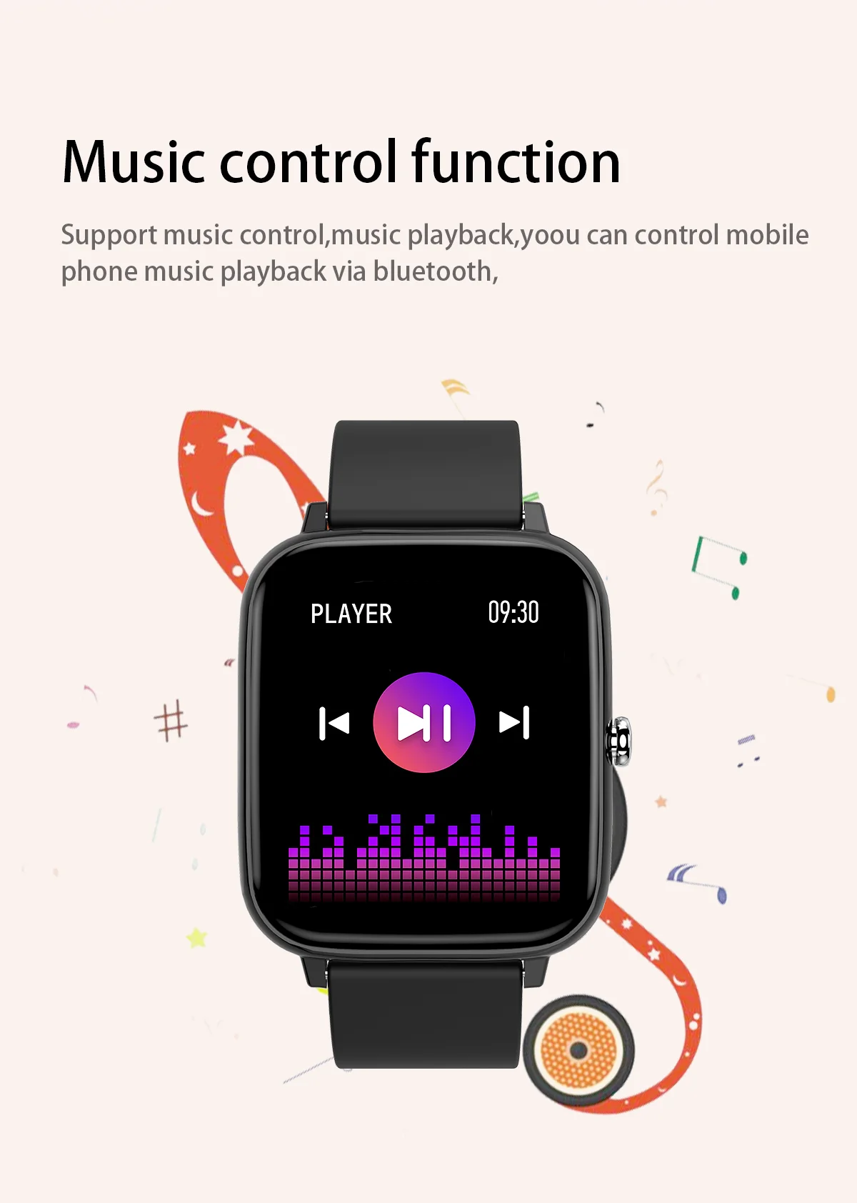 

Willgallop 2021 P6 Smartwatch Bluetooth Call Custom Dial Full Touch Multi-Sport Men Women Smart Watch Heart Rate Monitor